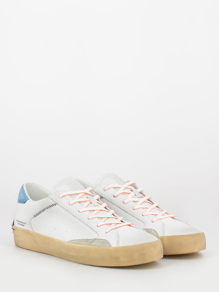 Low Top Distressed bianco / arancio