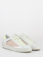 CRIME - Low Top Distressed bianco / rosa