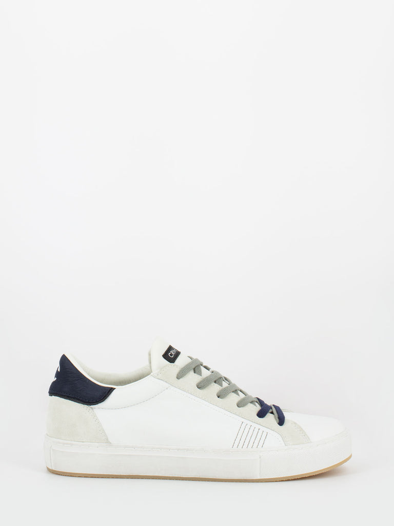 CRIME - Low top essential 2.0 bianco / blu