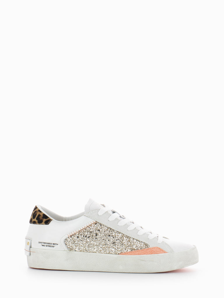 CRIME - Sneakers Distressed platinum glitter