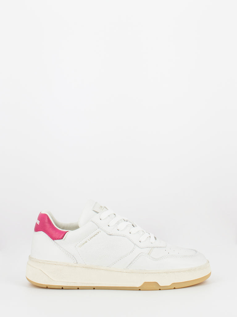 CRIME - Timeless Low Top bianco / fragola