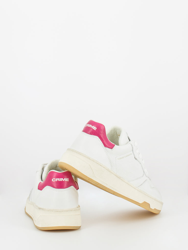 CRIME - Timeless Low Top bianco / fragola