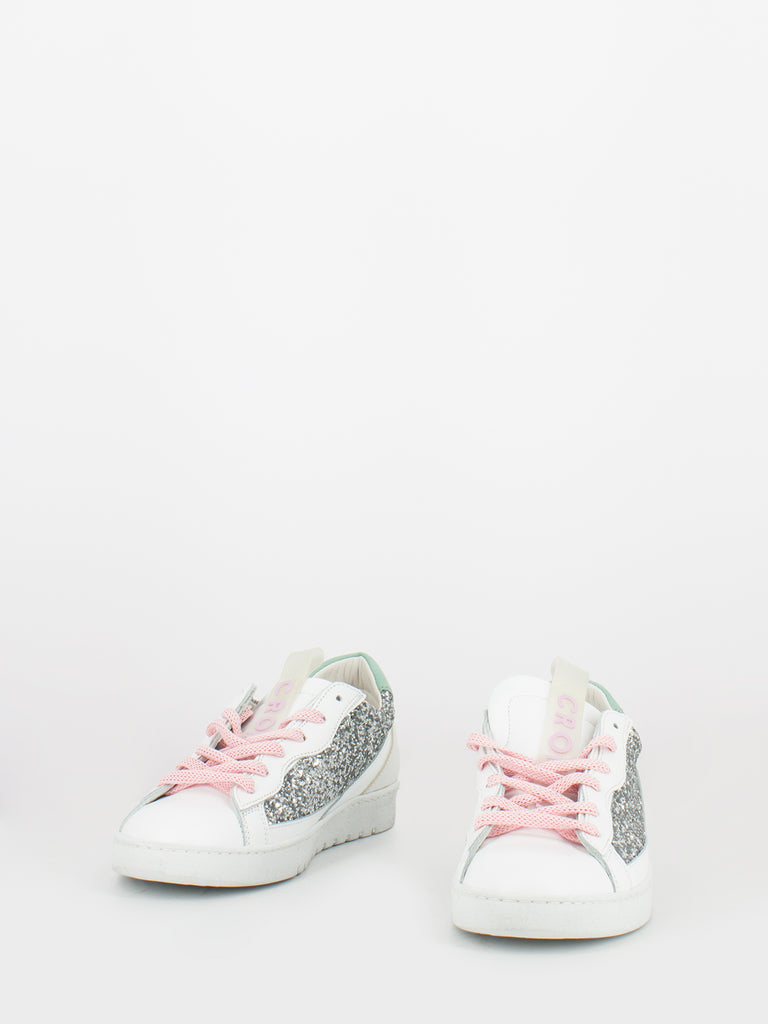 CROMIER - Sneakers Alpha glitter white / mint