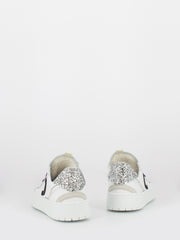 CROMIER - Sneakers bianco mousse con glitter