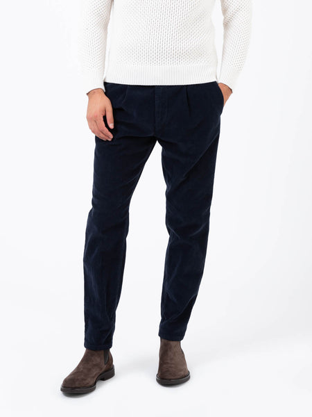 Pantaloni Mitte 1006 tapered blu con coulisse