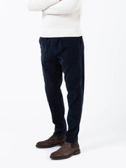 CRUNA - Pantaloni Mitte 1006 tapered blu con coulisse