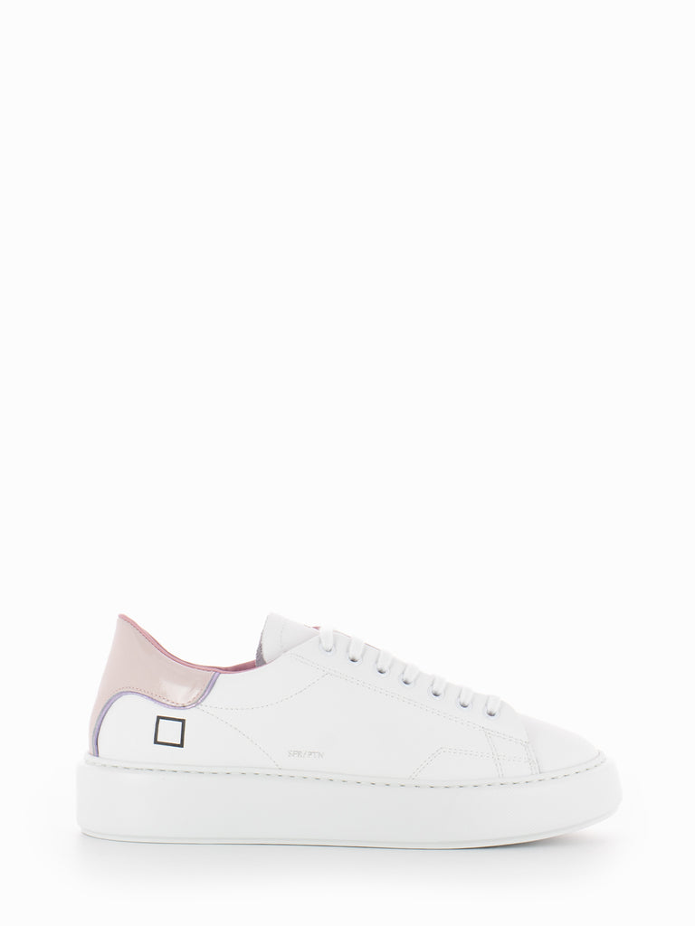 Sneakers Donna D.A.T.E. Sfera Patent Bianco Rosa