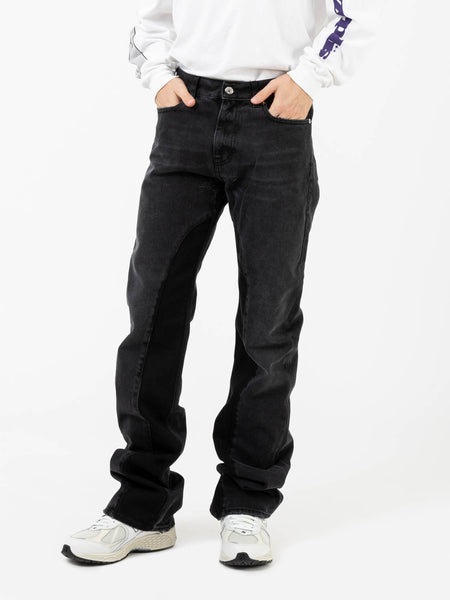 Reference boot fit denim stone washed black