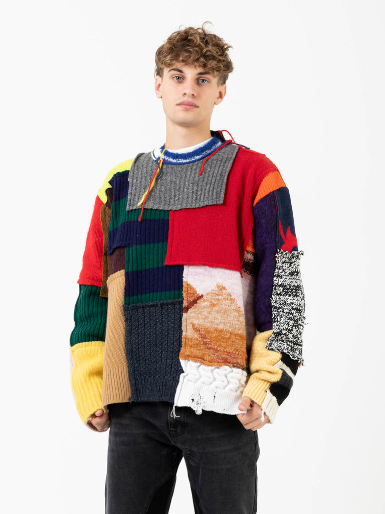 DANILO PAURA - Utopia patchwork sweater multicolor