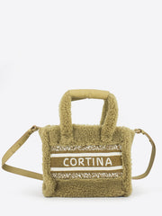 DE SIENA - Borsa eco fur Cortina gold / blondie