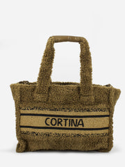 DE SIENA - Shopper eco fur Cortina tabacco / black