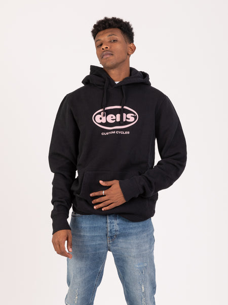 Felpa hoodie Club nero / rosa