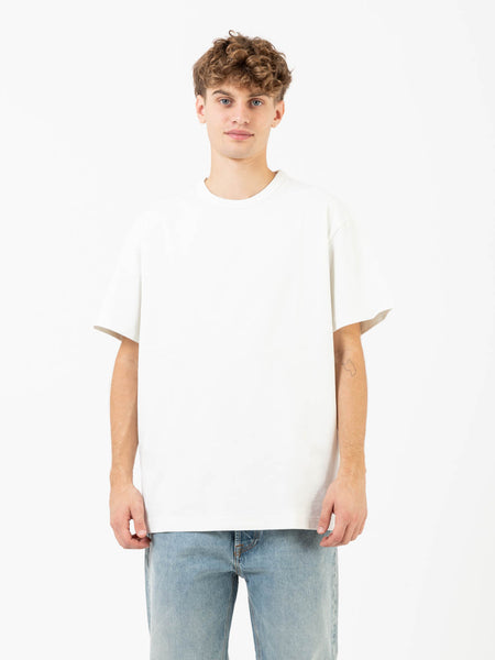 T-shirt Plain Naval vintage white