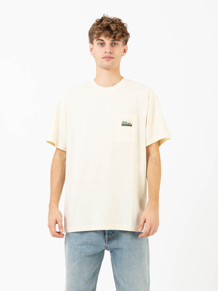 T-shirt Tango Pocket bone white