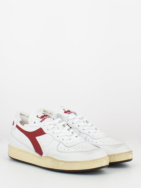 Mi Basket row cut white / garnet