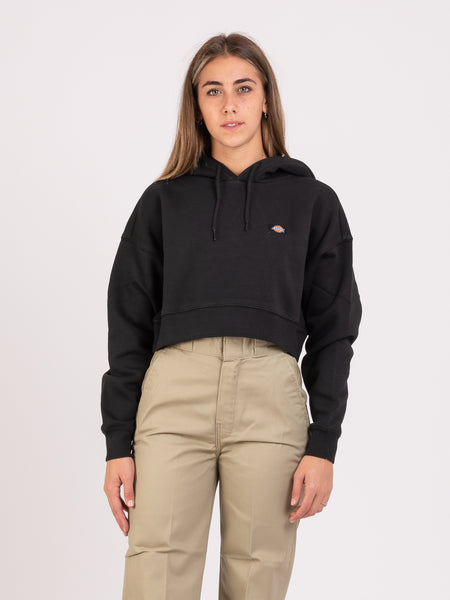 Felpa crop Oakport nera