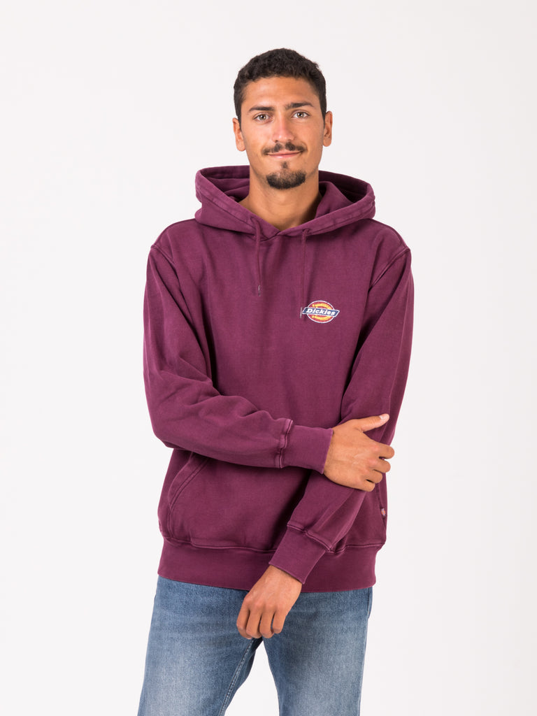 DICKIES - Felpa Icon Washed Hoodie grape wine