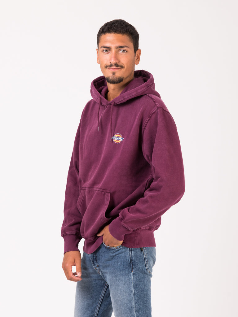 DICKIES - Felpa Icon Washed Hoodie grape wine