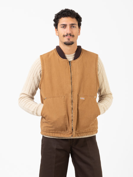 Gilet Duck Canvas stone washed brown