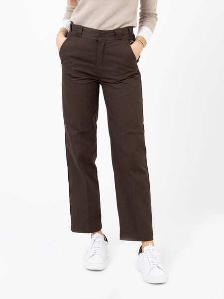 Pantaloni Elizaville rec dark brown