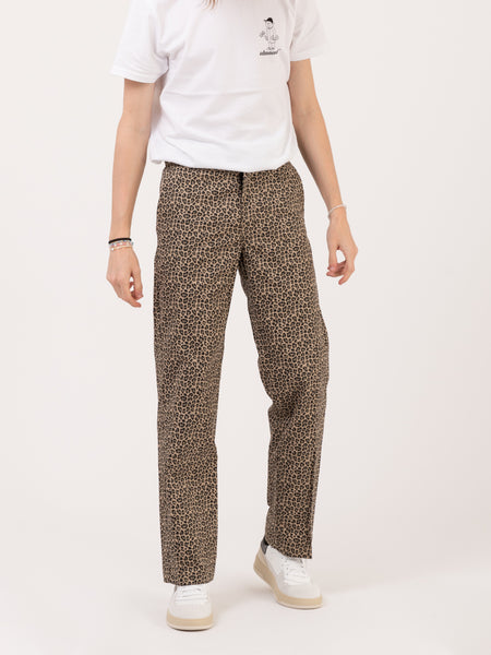 Pantaloni Silver Firs leopard print