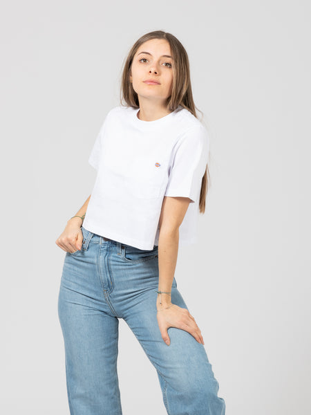 T-shirt S/S Porterdale Crop white