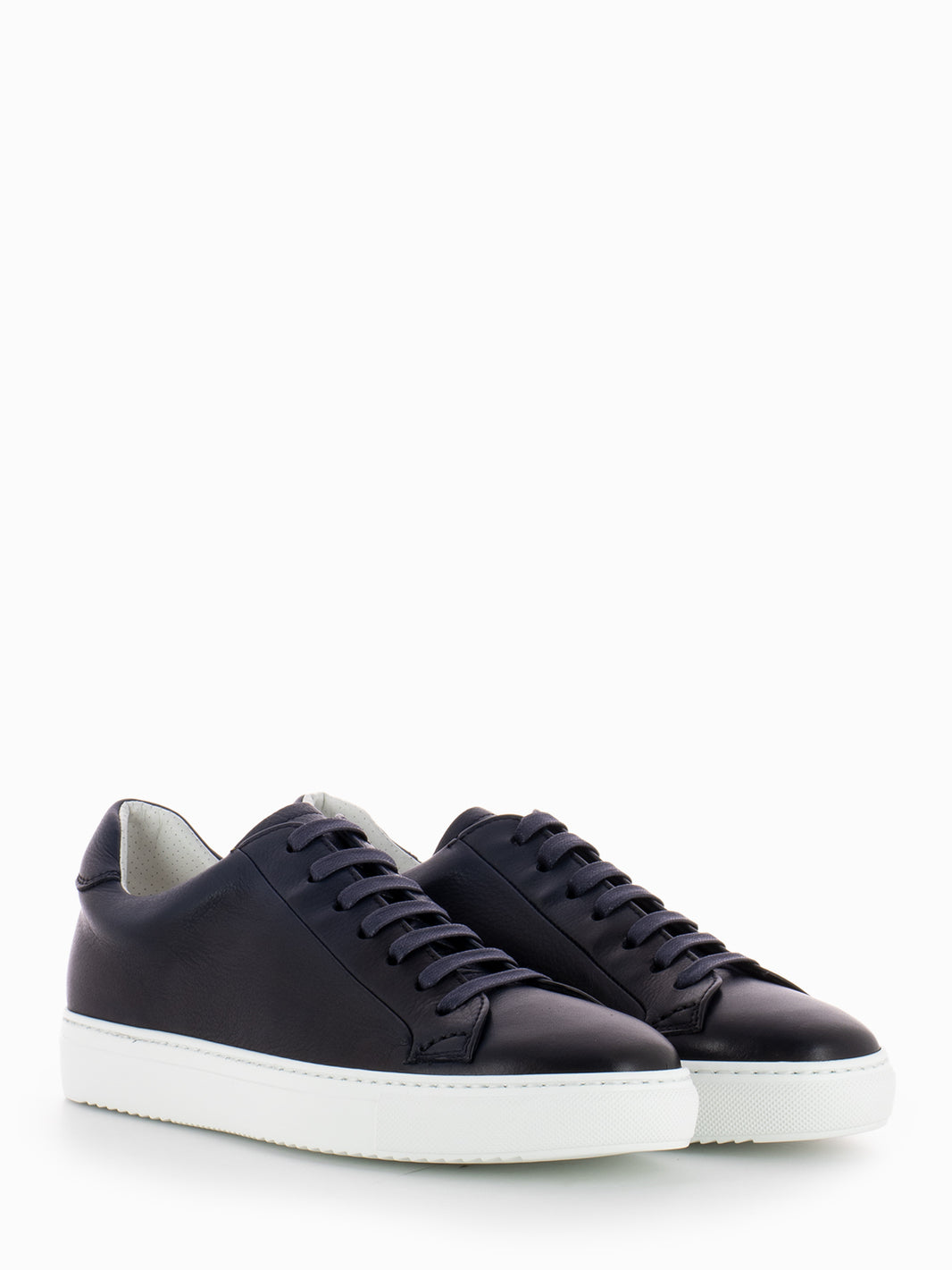 Boston sneakers blue white background