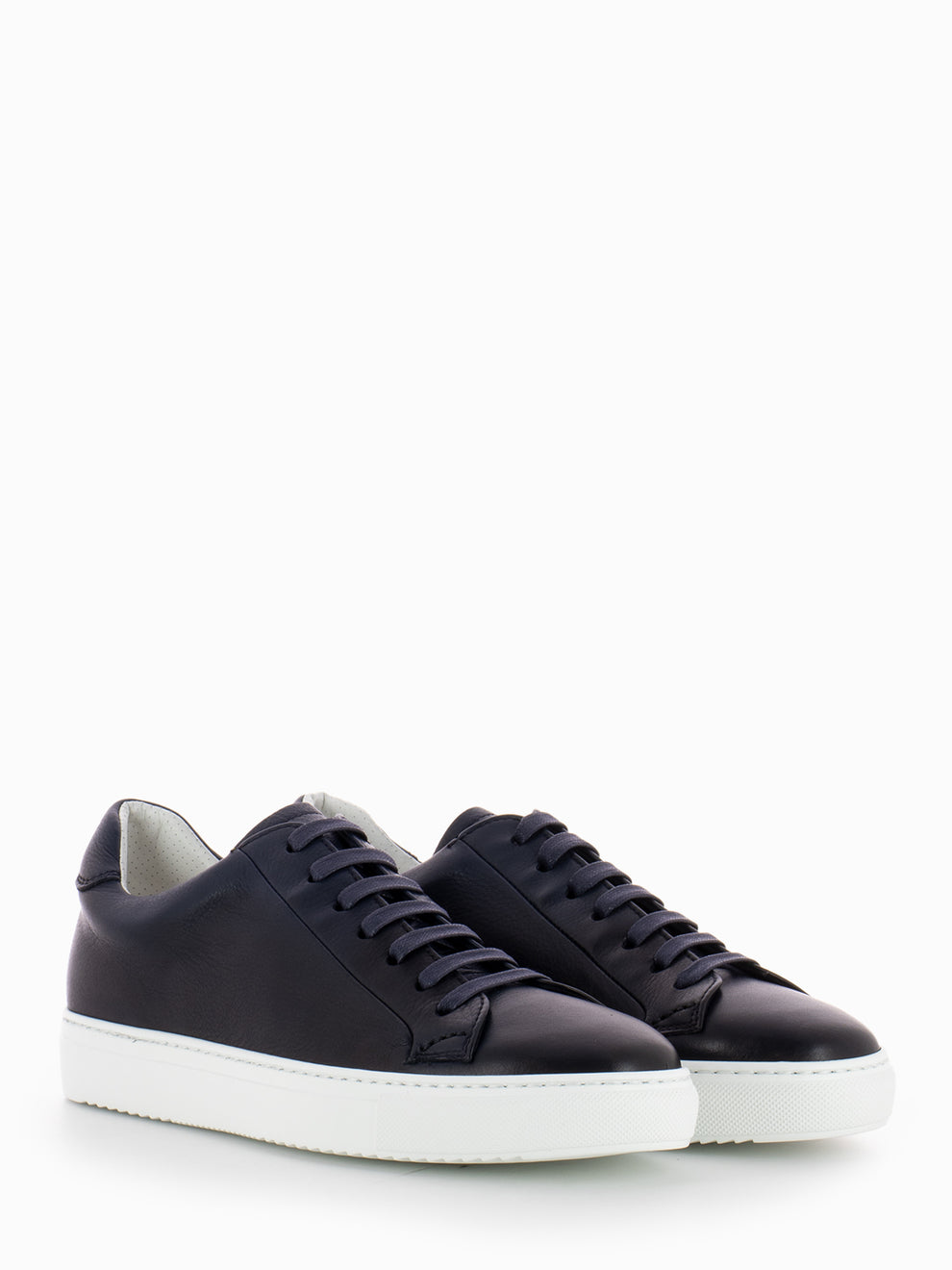 Boston sneakers blue white background