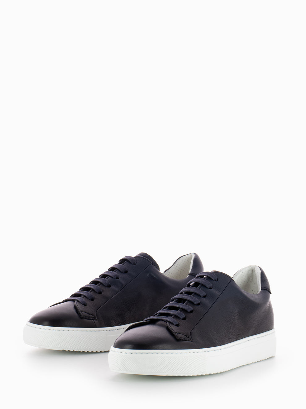 Boston sneakers blue white background