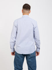 EDMMOND STUDIOS - Camicia Flowers checked bianco / navy