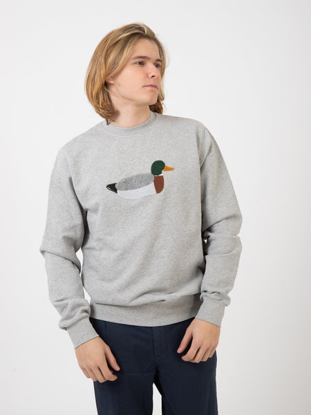 Felpa Duck Hunt grigio mélange