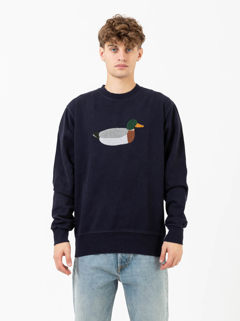 EDMMOND STUDIOS - Felpa Duck Hunt NS plain navy