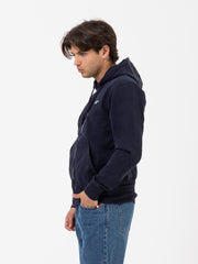 EDMMOND STUDIOS - Felpa hoodie con zip Duck Patch plain navy