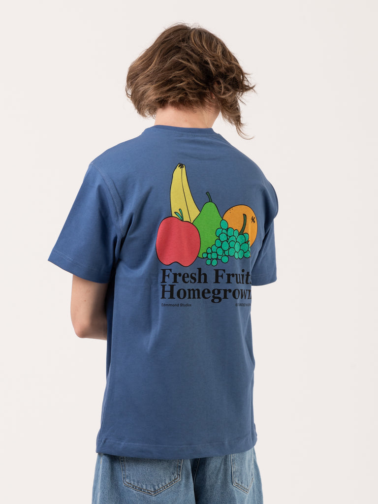 EDMMOND STUDIOS - T-shirt Fresh Fruits plain indigo