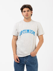 EDMMOND STUDIOS - T-shirt Optimism plain light grey melange