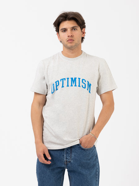 T-shirt Optimism plain light grey melange