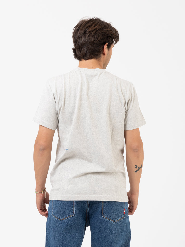 EDMMOND STUDIOS - T-shirt Optimism plain light grey melange