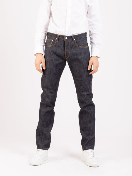 Jeans regular raw denim scuro