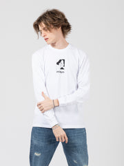 EDWIN - T-shirt L/S Violent Utsukushi white garment washed