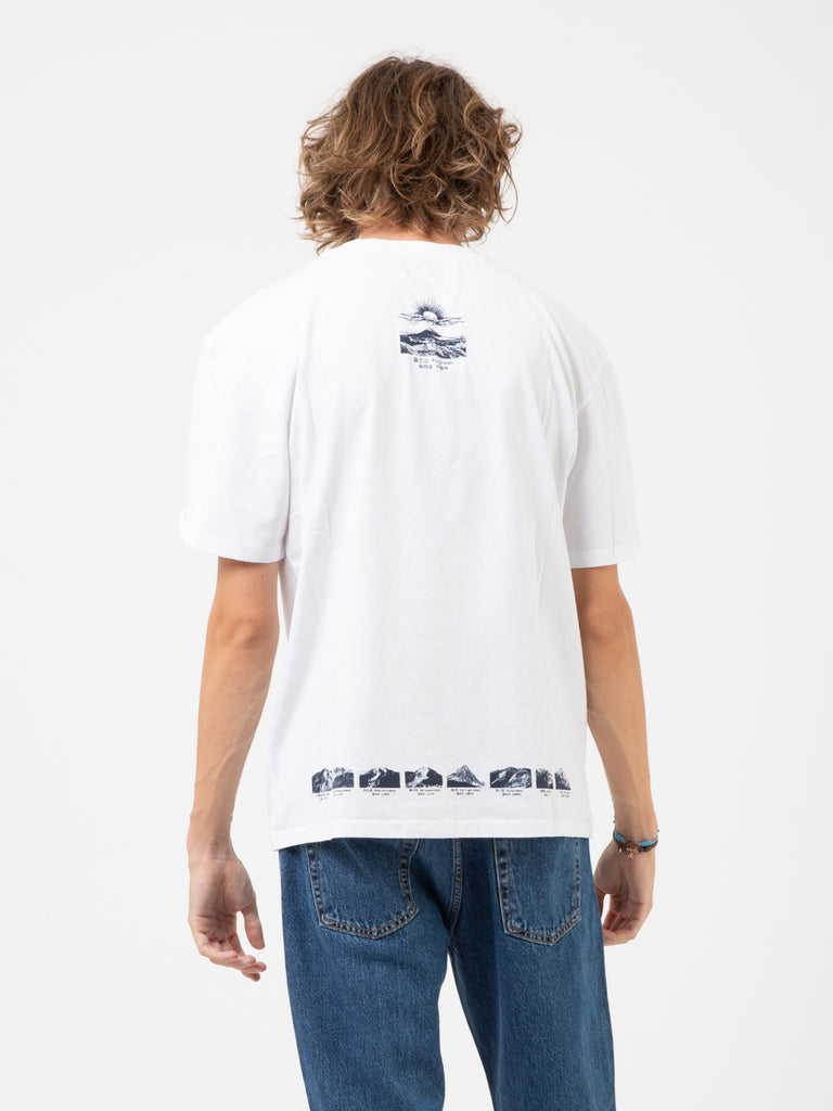 EDWIN - T-shirt Takai Yama white garment washed