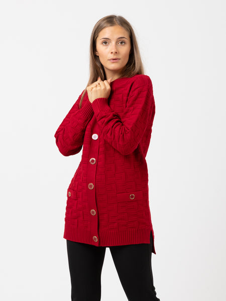 Cardigan monopetto red velvet logo bold