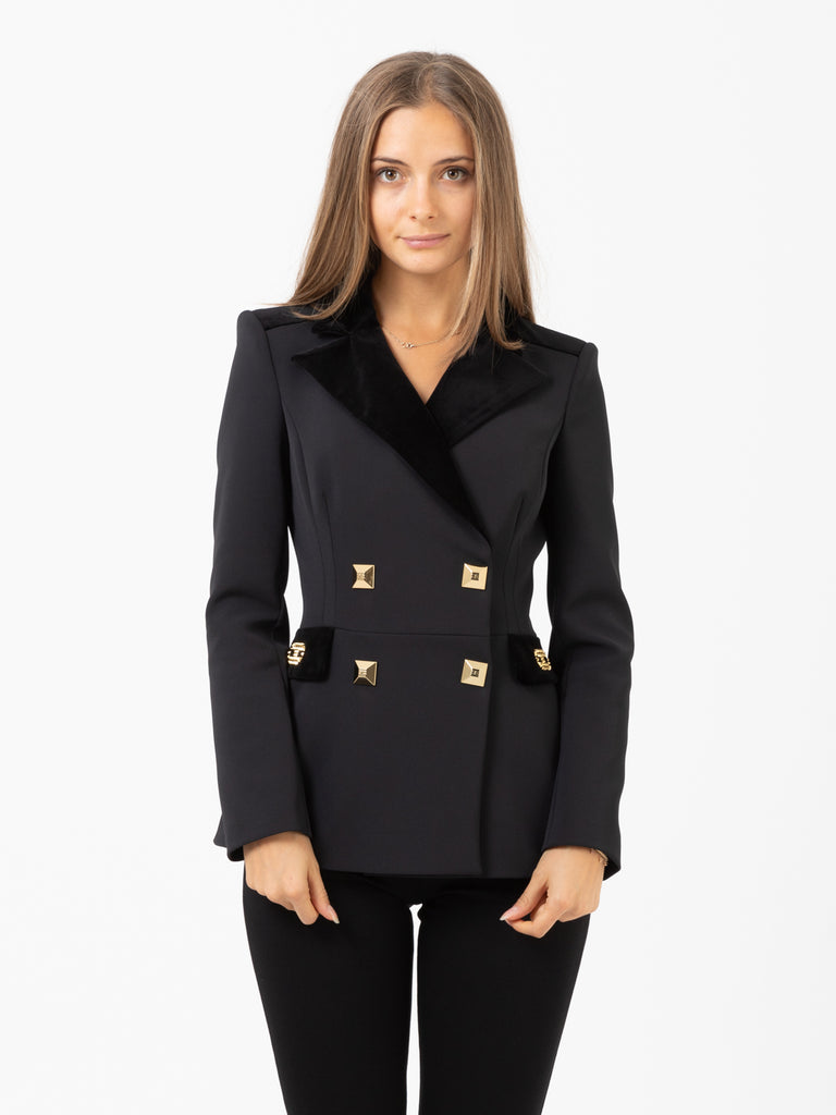 Giacca Doppiopetto Giacca Corta Elisabetta Franchi Eleganza E