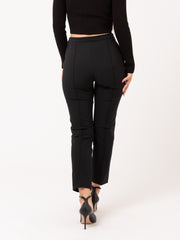 ELISABETTA FRANCHI - Pantaloni skinny neri con borchie laterali