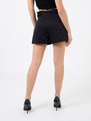 ELISABETTA FRANCHI - Short con fibbie nero