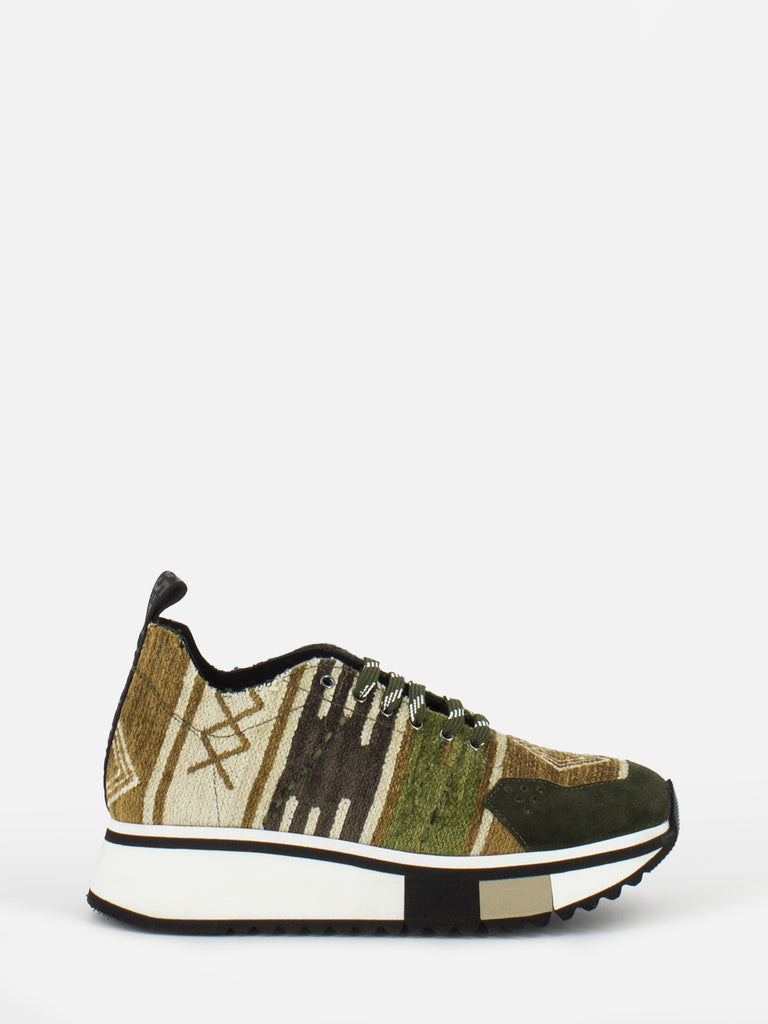 FABI - Sneakers Kilim nocciola / verde