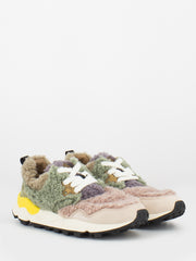FLOWER MOUNTAIN - Pampas Teddy pink / army