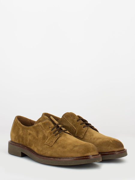 Derby in suede sigaro / tabacco