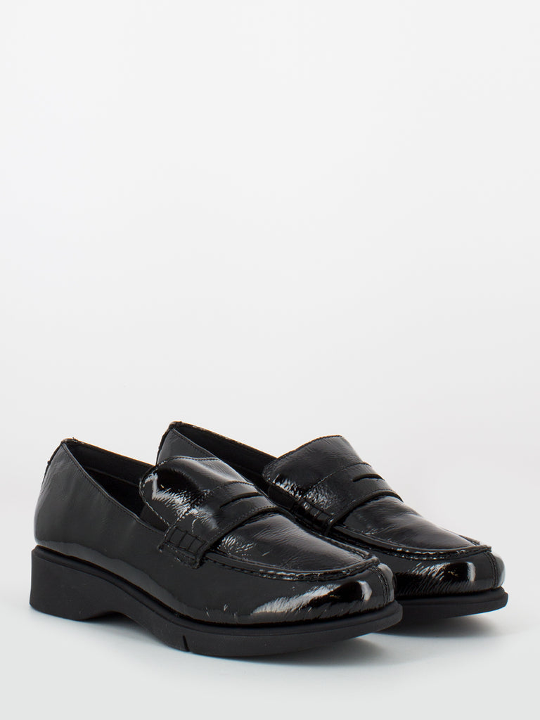 FRAU - Mocassini black shine superflex