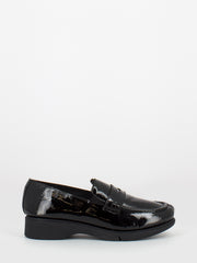 FRAU - Mocassini black shine superflex