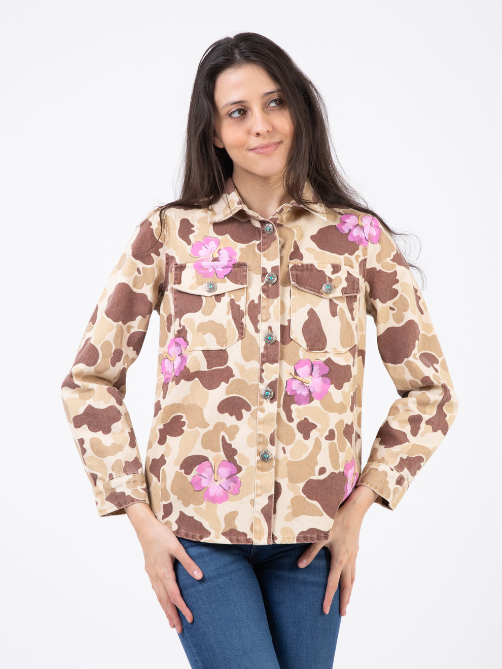 Giacca camicia painted desert